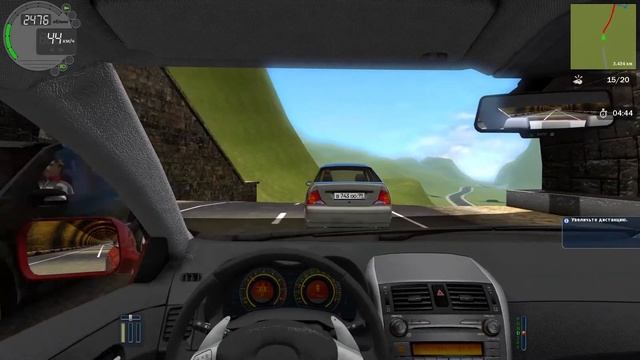 Загородное шоссе, прохождение City Car Driving смотреть онлайн
