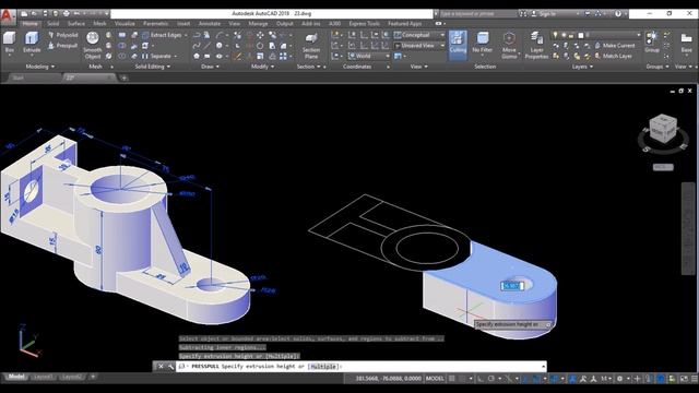 AutoCAD Mechanical || AutoCAD 3D Drawing || Part-22 смотреть онлайн