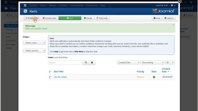 User Extranet for Joomla! 3 / Folders: Set folder alert смотреть онлайн
