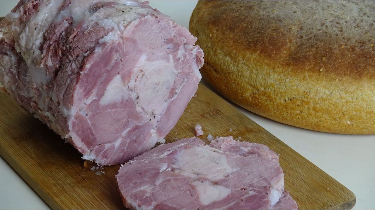 Как сделать домашнюю ветчину из свиной лопатки. смотреть онлайн