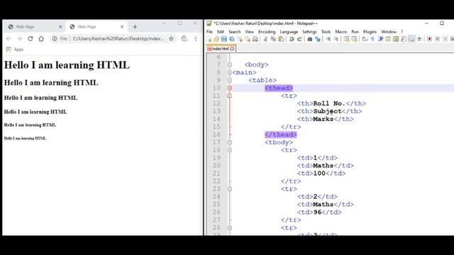 Web Development Tutorials in Hindi : Table creation using HTML | HTML | CSS | JAVA SCRIPT|Web D смотреть онлайн