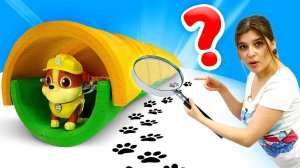 Крепыш потерялся!  Ищем игрушки из мультика Щенячий патруль по подсказкам!
