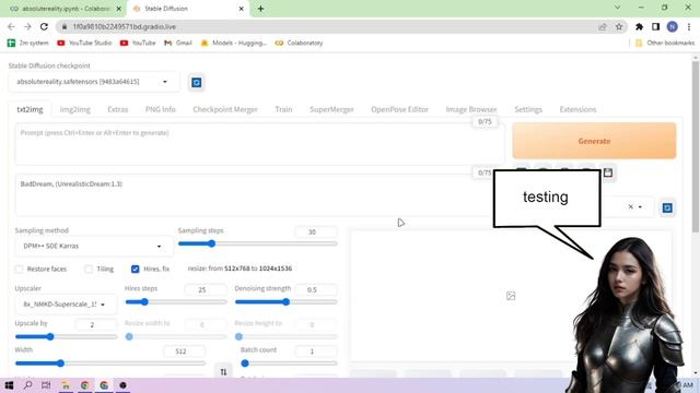 AbsoluteReality - Stable Diffusion 1-CLICK Google Colab Setup смотреть онлайн