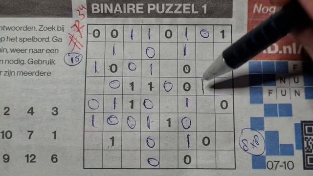 (#7234) Sunday. Binary01 Sudoku puzzle. Bonus Extra edition. 10-08-2023 Extra part 3 of 4 смотреть онлайн