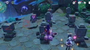 Решение загадки с 8 кубами на острове Ватацуми Genshin Impact