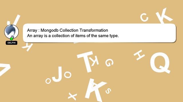 Array : Mongodb Collection Transformation смотреть онлайн