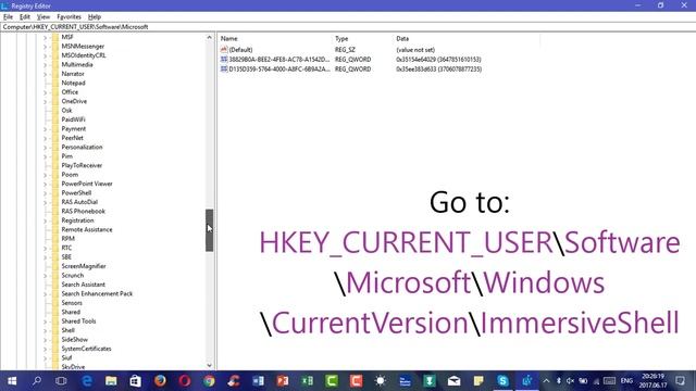 Enable Tablet Mode Via Regedit