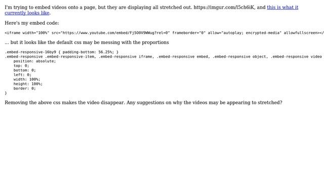 Wordpress: Bootstrap theme embedded iframes are distorted смотреть онлайн