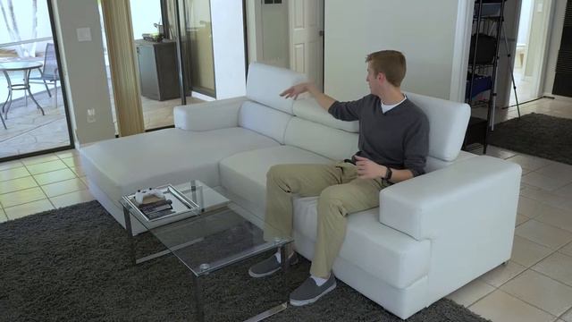 [REVIEW] US Pride Furniture Gabriel White Leather Contemporary Chaise Sectional Sofa Set