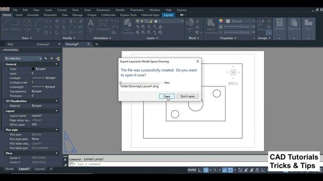 EXPORTLAYOUT in AutoCAD, Export Paper space objects, Export Layout to Model Autocad, Layout objects смотреть онлайн