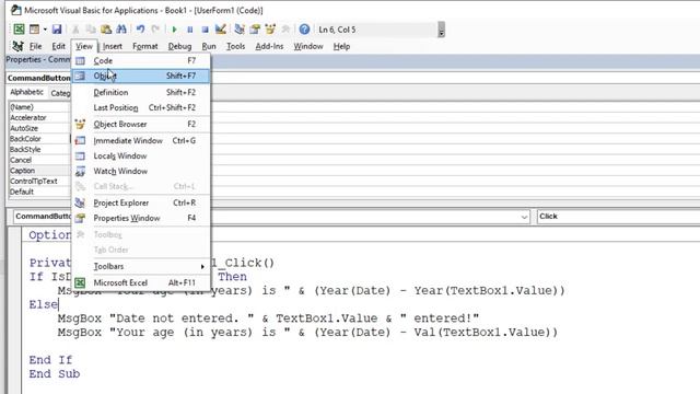 Check Date Entry in TextBox on UserForm смотреть онлайн