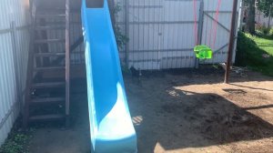 ДЕТСКАЯ ПЛОЩАДКА с ГОРКОЙ, ПЕСОЧНИЦЕЙ и КАЧЕЛЯМИ своими руками!