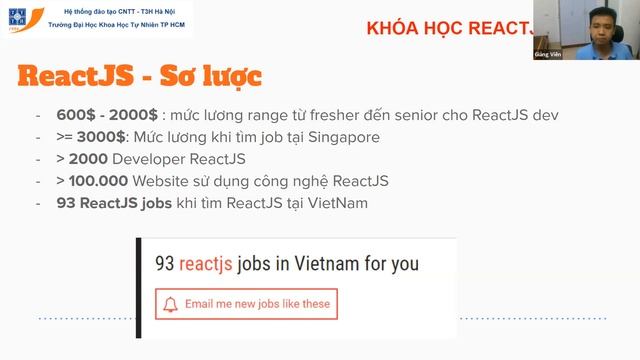 Buổi học thực tế lớp Reactjs Online | T3H.edu.vn смотреть онлайн