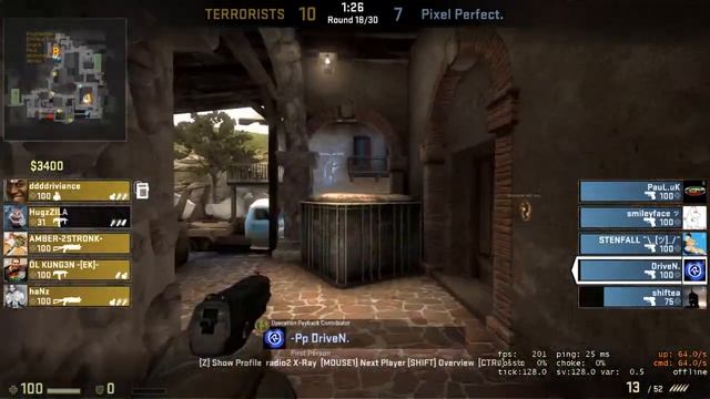 CS:GO de_inferno UNGL match #2 Pixel Perfect vs RYL GOTV2 смотреть онлайн