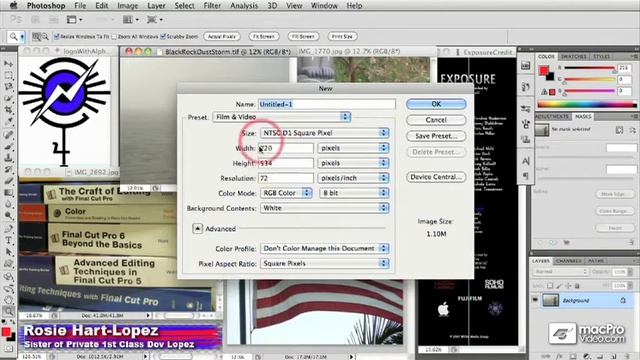 Photoshop CS5 204: Preparing Still Images for Final Cut Pro - 02 Video Frame Sizes смотреть онлайн