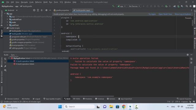 Package Name not found in AndroidManifest.xml and namespace not specified Please specify a namespac смотреть онлайн