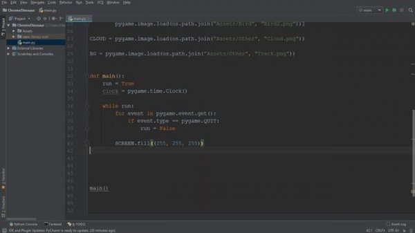 Python/Pygame Chrome Dino (Part 1) - Setup & Dino Animation