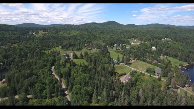 Summer At First Connecticut Lake In Pittsburg, NH Aerial View In 4K