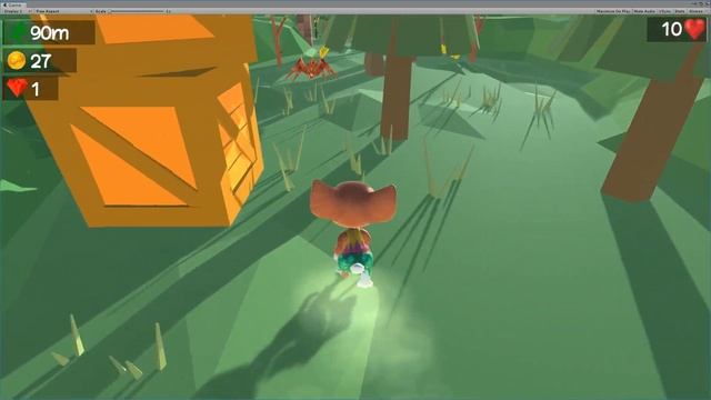 UNITY 3D ENDLESS RUNNER GAME: FOREST STAGE TEST GAMEPLAY смотреть онлайн
