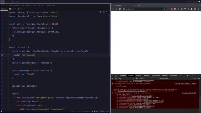 Tutoriel React : Présentation de React hook form смотреть онлайн