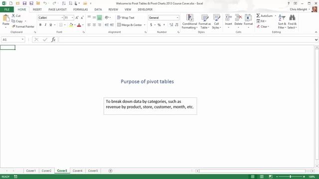 Welcome to Excel 2013 Pivot Tables and Pivot Charts Course смотреть онлайн