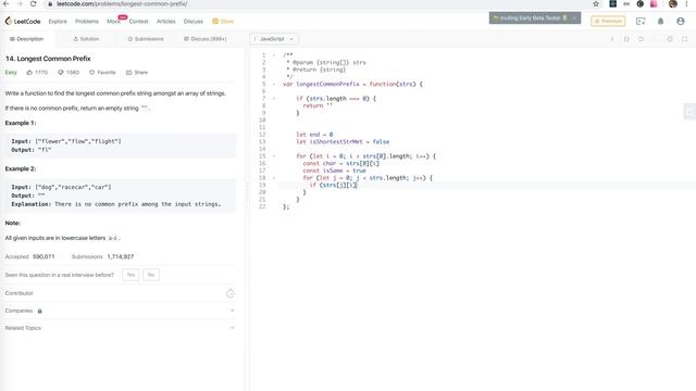leetCode 14 - Longest Common Prefix | JSer - algorithm & JavaScript смотреть онлайн