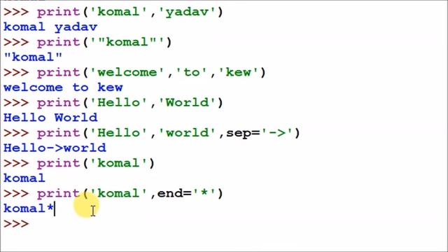 print() In Python 3 Part-2 || Sep and end parameter in print() In Python 3 || In Hindi смотреть онлайн