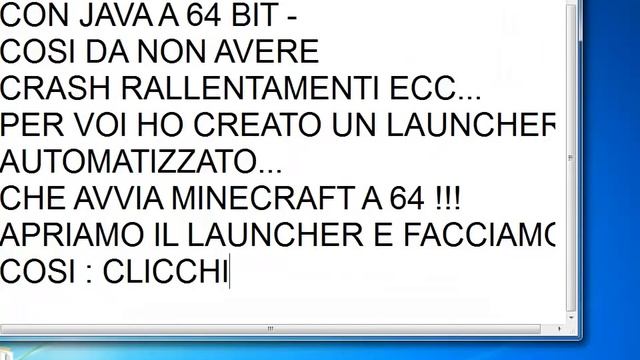 Come avviare Minecraft in modalità Java 64-Bit e più RAM..:D смотреть онлайн