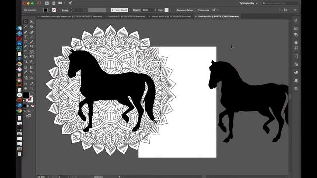 Zentangle Horse: Adobe Illustrator Narrated смотреть онлайн