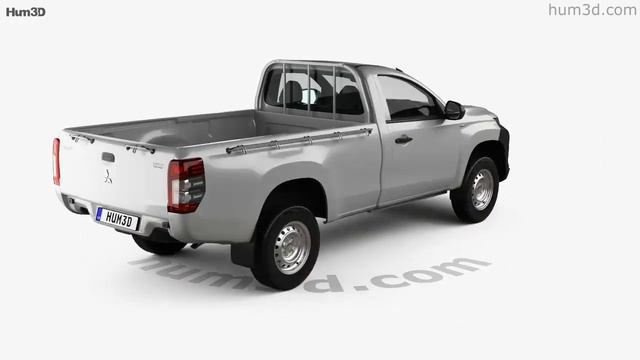 Mitsubishi Triton Single Cab 2019 3D model by Hum3D.com смотреть онлайн