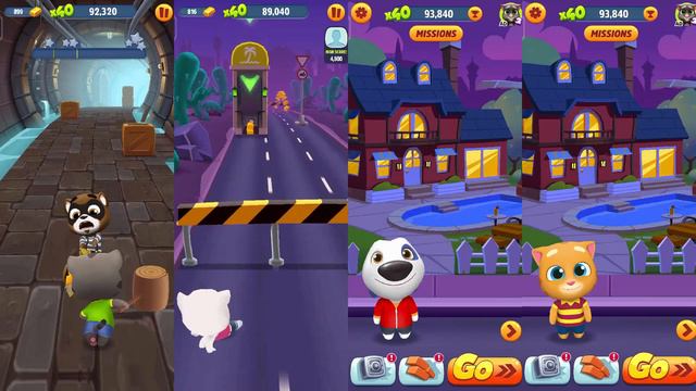 Talking Tom Gold Run Wild West Talking Tom Vs Talking Angela:Talking Hank Vs Talking Ginger Gamepla