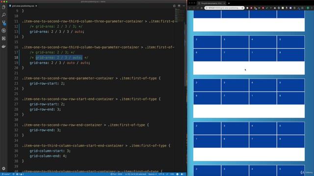 34 Positioning Grid Items using the gridarea property смотреть онлайн
