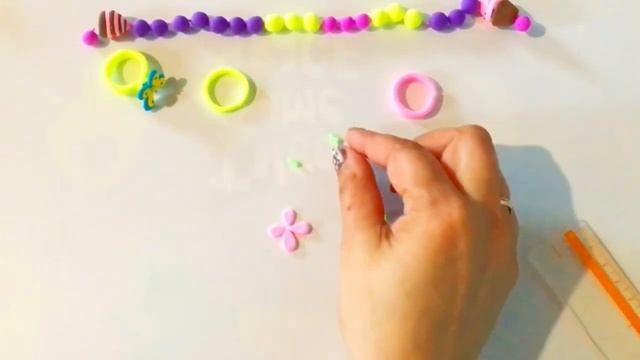 DYI Колечки браслеты из воздушного пластилина