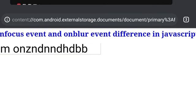 onfocus event and onblur event difference in JavaScript смотреть онлайн
