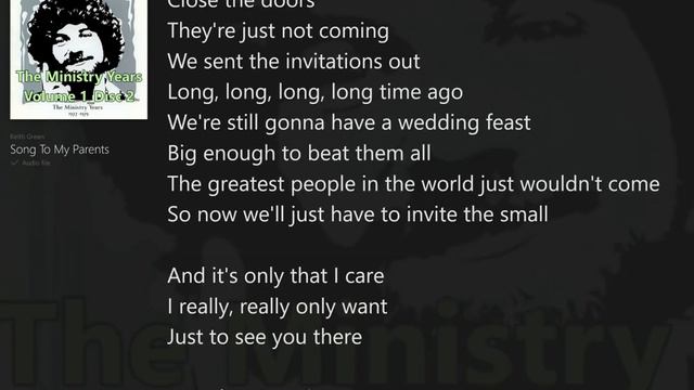 Song to My Parents (with Lyrics) Keith Green/Ministry Years Vol.1_Disc2 смотреть онлайн