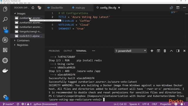 Containerization Docker Kubernetes Azure: Define Kubernetes App Visual Studio | packtpub.com смотреть онлайн