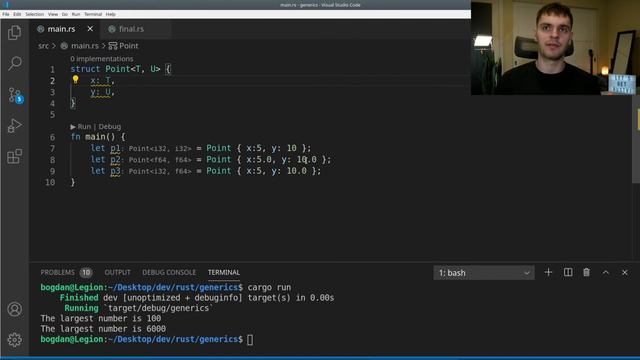 10. Generic Types in Rust смотреть онлайн