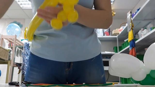 Нарцисс (цветок) из воздушных шаров Narcissus (flower) from balloons смотреть онлайн