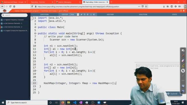 Get Common Element 2 - Solution | Hashmap and Heap | Data Structure and Algorithms in JAVA смотреть онлайн