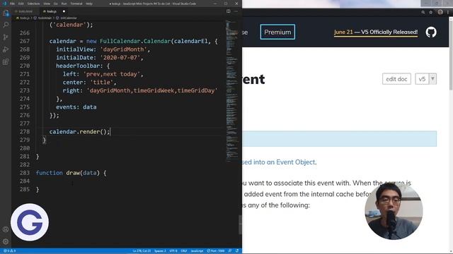 JS To-do List #14 FullCalendar - Rendering a Calendar with JavaScript смотреть онлайн