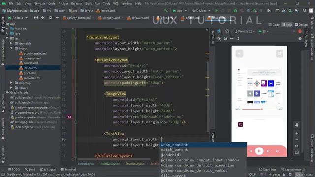 Android UI Design Tutorial | E-learning App UI Design | Part-6 | UiUX Tutorial смотреть онлайн