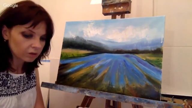 Мастер-класс "Лавандовое поле" Масло смотреть онлайн
