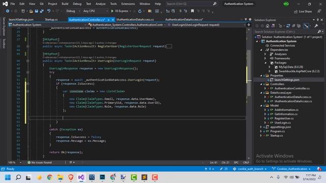 Cookie Based Authentication System using Asp.net core Web Api In Detail Part - 1 In Hindi смотреть онлайн