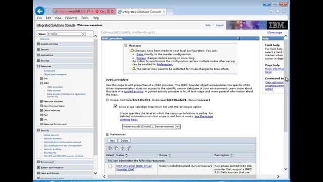 JDBC Provider and Data Source Configuration for DB2 v9 in WAS v7 смотреть онлайн