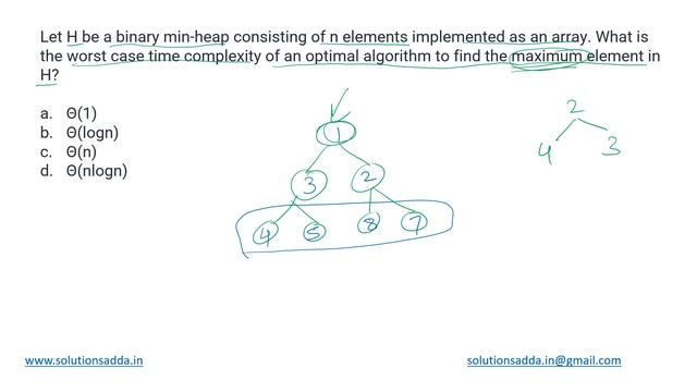 GATE 2021 SET-2 | ALGORITHMS | MIN HEAP | GATE TEST SERIES | SOLUTIONS ADDA | EXPLAINED BY POOJA смотреть онлайн