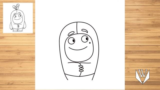 Как нарисовать Oddbods шаг за шагом, Easy Draw | Скачать бесплатно раскраски смотреть онлайн