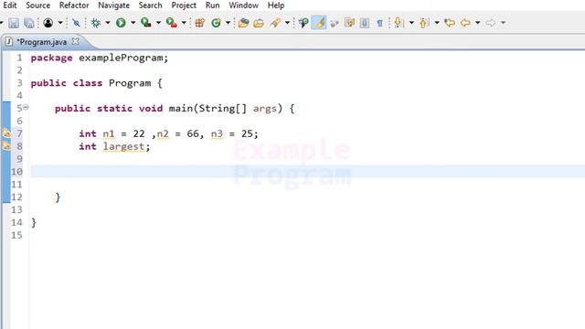 Java Example Program to find the Largest among 3 Numbers using ternary operator смотреть онлайн