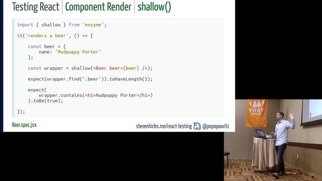 THAT Conference 2018 - Unit Testing Your React App смотреть онлайн