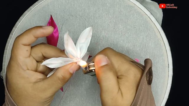 Amazing Ribbon Flower work || Hand Embroidery Flower Design Trick || Easy Flower Making смотреть онлайн