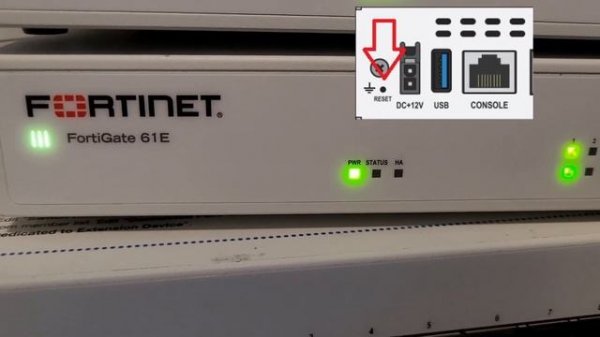 FortiGate: Factory Reset (CLI and Pinhole Method)